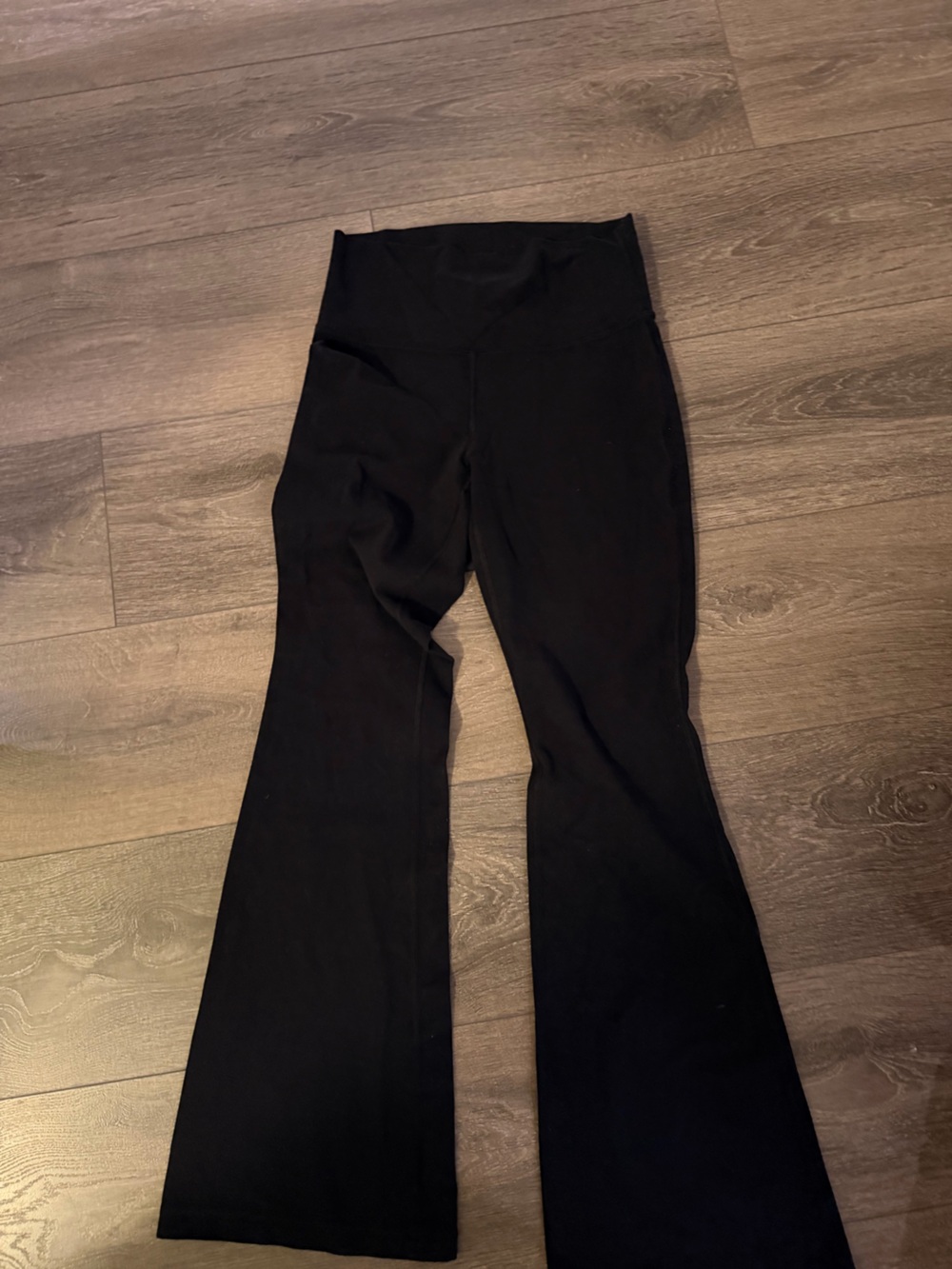 Black Women's Flared Leggings - Picture 1 of 2